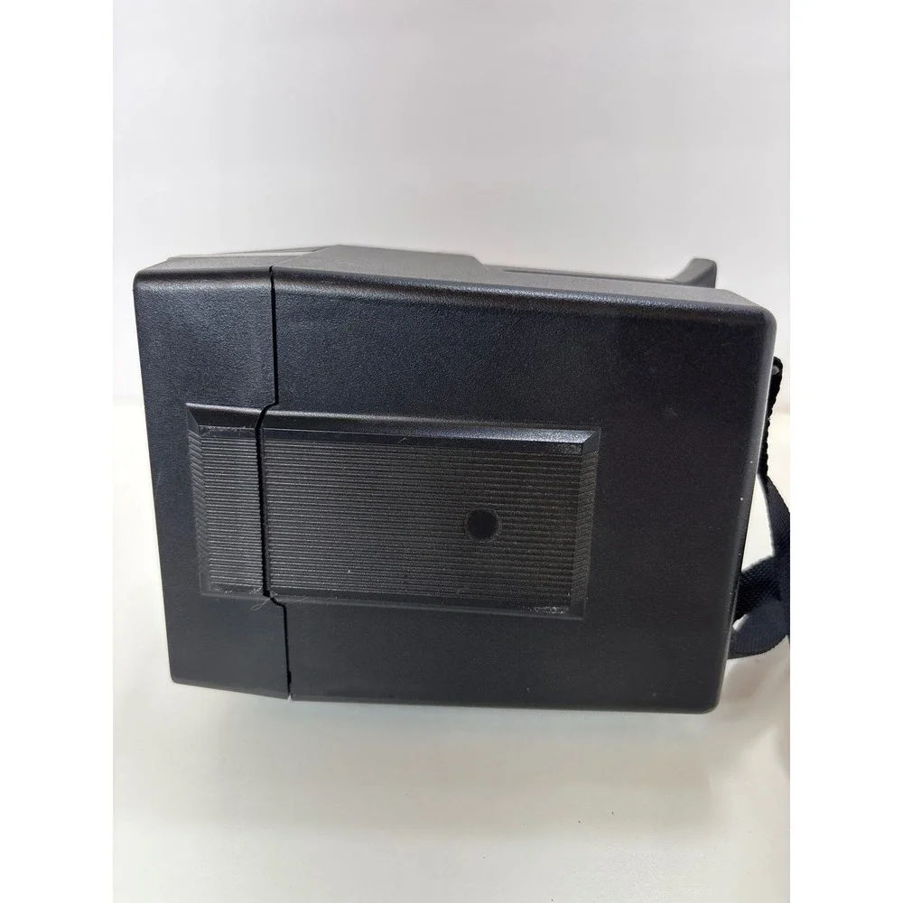 Vintage Polaroid Sun 600 LMS Instant Film Camera Silver Black‎ with Strap